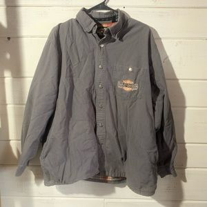 Fleece Lined Harley Davidson Shirt Jacket